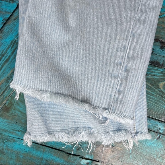 Boyish The Tommy Distressed High Rise Straight Leg Raw Hem Jeans Size 28 - Picture 8 of 16